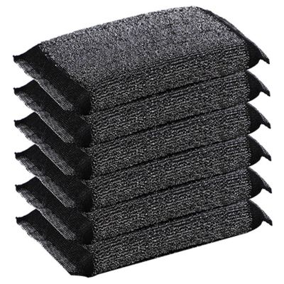 6Pcs Stainless Steel Sponge Non Scratch Absorbent Foaming Metal Scrubber Multi Use Dish Sponge for Pot Dish Washing Hard Surface