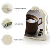 maccbn 8 Pack Natural Cotton Drawstring Bags Reusable Muslin Bag Empty Gift Bags Coffee Cup Bean Pouches for Tea Jewelry Sachet Wedding Party Favors Storage Holiday Gifts 5x7 Inch view 3