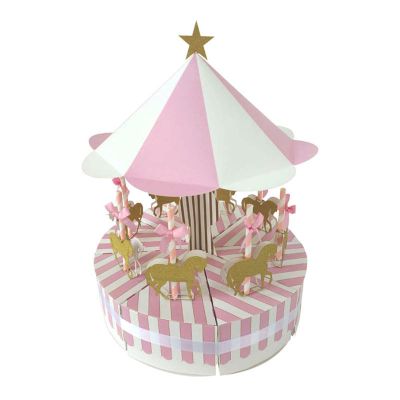 Carousels Gift Box Cake Baby Shower Candy Box Paper Wedding Birthday Party Decorations Cardboard Boxes Wedding Reception Decor