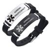 Adrenal Insufficiency Bracelet for Men Women,2Pcs Stainless Steel Adjust Silicone Medical Health ID Wristbands Medicals Identification Alert Jewelry Sos Emergency Awareness with Medic Card view 1