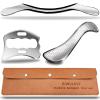 Robulove Stainless Steel Muscle Scraper Tool Set, 3-Piece IASTM Physical Therapy Kit, Manual Soft Tissue Massage Tools for Myofascial Release 14inch Long bar(Double Edge) view 1