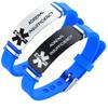 Adrenal Insufficiency Bracelet for Men Women,2Pcs Stainless Steel Adjust Silicone Medical Health ID Wristbands Medicals Identification Alert Jewelry Sos Emergency Awareness with Medic Card view 1