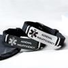 Adrenal Insufficiency Bracelet for Men Women,2Pcs Stainless Steel Adjust Silicone Medical Health ID Wristbands Medicals Identification Alert Jewelry Sos Emergency Awareness with Medic Card view 3