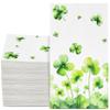 100 Pcs St.Patrick's Day Guest Napkins Shamrock Disposable Paper Napkin, Irish Green Clover Hand Towels for Bathroom Home Dinner Kitchen Saint Patrick Party Supplies view 1