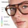 livho Retro Aviator Blue Light Blocking Glasses for Women Men with Soft Case, Trendy Rectangle Computer Eyeglasses view 3