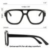 livho Retro Aviator Blue Light Blocking Glasses for Women Men with Soft Case, Trendy Rectangle Computer Eyeglasses view 4