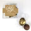 24 Pack Thank You Swirls Candy Favor Cube Filled With Milk Chocolate Dubai Truffles For Appreciation Gifting, Corporate Event Favors, Giveaways, Candy Buffets & More - Gold view 1