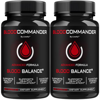 (2 Pack) Blood Commander Pills - Official BloodCommander Capsules Supplement Support Advanced Formula - Maximum Strength, All Natural Multivitamin Overall Health & Wellness, 120 Capsules for 2 Months