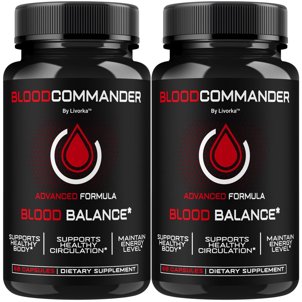 (2 Pack) Blood Commander Pills - Official BloodCommander Capsules Supplement Support Advanced Formula - Maximum Strength, All Natural Multivitamin Overall Health & Wellness, 120 Capsules for 2 Months