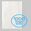 1000 Count LDPE Clear Poly Bags, Food Storage Bread Bags 5.5"x4.75"x15" view 3
