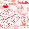 100 Sheets Mother's Day Multicolored Rose Balloon Tissue Paper, 20 x 14in Balloon Heart Rose Pattern Tissue Paper for Mother's Day Gift Wrapping DIY Craft Spring Party Supplies view 3