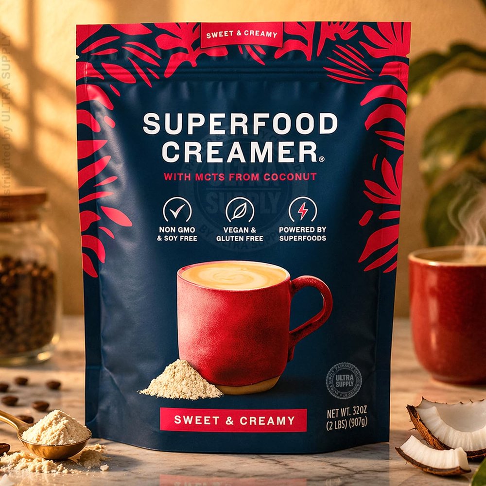 Lairds_Superfoods Coffee Creamer (32 oz.) Sweet & Creamy Plant-Based | Dairy-Free, Vegan, Coconut MCTs, No Refrigeration Needed