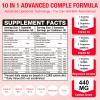 2 Pack Liposomal Vitamin 20,000IU D3 + 400mcg K2 Supplment,Complex Magnesium Glycinate, Malate & Citrate, Calcium, Zinc, Rich In Vitamins B & C, Stress Relief, Relaxation & Bone Support for Adults view 2