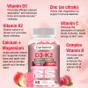2 Pack Liposomal Vitamin 20,000IU D3 + 400mcg K2 Supplment,Complex Magnesium Glycinate, Malate & Citrate, Calcium, Zinc, Rich In Vitamins B & C, Stress Relief, Relaxation & Bone Support for Adults view 3