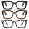 ZXYOO 3 Pack Oversize Square Design Reading Glasses for Women, Blue Light Blocking Computer Reader+2.75 view 1