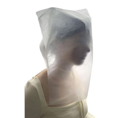 100 Pcs Disposables Makeup Protector Hood, Light Airy Cosmetic Mask Make Up, Face Covers For Women Beauty Weddings Protector