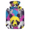 Pop Art Pandas hot Water Bottles with Soft Cover, 2L hot Water Bags for Neck Shoulder Warmer view 1