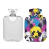Pop Art Pandas hot Water Bottles with Soft Cover, 2L hot Water Bags for Neck Shoulder Warmer view 2