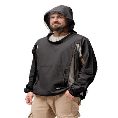 Relexit Mosquito Jacket, Durable Bug-Proof Jacket with Adjustable Hood & Pocket, Summer Mosquito Suit Outdoor Proof Clothing Grey M
