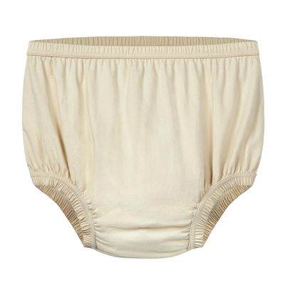 EEOST Adult Waterproof Diaper Cover and Incontinence Pants with Silent Leakproof Protection Featuring Light Absorbent Layer(BeigeM)