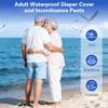 EEOST Adult Waterproof Diaper Cover and Incontinence Pants with Silent Leakproof Protection Featuring Light Absorbent Layer(BeigeM) view 2