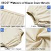 EEOST Adult Waterproof Diaper Cover and Incontinence Pants with Silent Leakproof Protection Featuring Light Absorbent Layer(BeigeM) view 4
