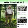 HENNCHEE Mosquito Suits for Adult, Mesh Net Bug Hooded Jacket Pant, Outdoor Full Body Protection Mosquito Proof Clothing (Black S/M One Set) view 3