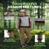HENNCHEE Mosquito Suits for Adult, Mesh Net Bug Hooded Jacket Pant, Outdoor Full Body Protection Mosquito Proof Clothing (Black S/M One Set) view 4