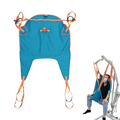 Size M Patient Lift Sling for Home Use, Padded U-Sling with Asjustable Head Support, Universal Patient Lift Sling, Divided Leg Sling for toileting, Transfer Lift Slings, Supports up to 500 lbs