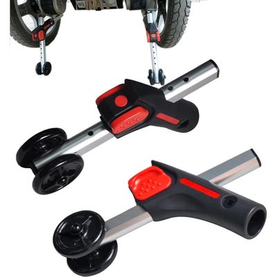 Wheelchair Anti Tippers Device, Height Adjustable Rear Support Wheels with 7 Gears, Aluminum Alloy for Elderly Safety and Stability