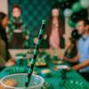 100 Black and Green Checkered Straws - Disposable Paper 7.75 Inch Straws for Demon Anime Themed Party - Party On Tap view 2