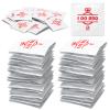 Loopeer 100 Pcs I Do BBQ Wet Wipes Aluminum Foil Individually Wrapped Moistened Individual Hand Grill Wipes I Do BBQ Decoration Diamond Wet Moist Towelette for Wedding Engagement Bbqs Barbecue Party view 1