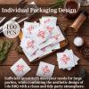 Loopeer 100 Pcs I Do BBQ Wet Wipes Aluminum Foil Individually Wrapped Moistened Individual Hand Grill Wipes I Do BBQ Decoration Diamond Wet Moist Towelette for Wedding Engagement Bbqs Barbecue Party view 3