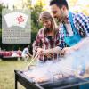 Loopeer 100 Pcs I Do BBQ Wet Wipes Aluminum Foil Individually Wrapped Moistened Individual Hand Grill Wipes I Do BBQ Decoration Diamond Wet Moist Towelette for Wedding Engagement Bbqs Barbecue Party view 4