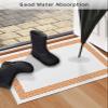 LEQIOLENNG Welcome Doormat, Abstract Greek Inspired Art Non-Slip Front Door Mat Absorbent Bath Mats, Orange Twist Line Key Pattern Kitchen Rug Entrance Rugs for Bathroom Bedroom 16x24in view 2