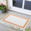 LEQIOLENNG Welcome Doormat, Abstract Greek Inspired Art Non-Slip Front Door Mat Absorbent Bath Mats, Orange Twist Line Key Pattern Kitchen Rug Entrance Rugs for Bathroom Bedroom 16x24in view 3