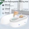 True Hearing Aids for Seniors Not Amplifier- Noise Cancelling, Rechargeable & Invisible with Magnetic Charging Box view 4