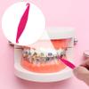 YALOJE 25pcs Rubber Bands Tool for Braces, Colorful Elastic Dental Rubber Bands Placer with Hook and Pusher, Disposable Orthodontic Elastic Placer for Women Men view 3