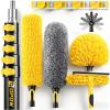 30 Foot High Ceiling Duster Kits with 4.7-24ft Heavy Duty Extension Pole, High Reach Duster for Cleaning,Microfiber Feather Duster,Cobweb Duster,Ceiling Fan Duster,Window Squeegee & Cleaner view 1