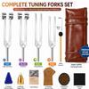 Tuning Forks for Sound Healing Set 128Hz, 136.1Hz, 256Hz & 384Hz Weighted & Unweighted Aluminum Alloy Tuning Forks with Activator & Travel Pouch for Meditation, Yoga & Chakra Healing view 2