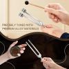 Tuning Forks for Sound Healing Set 128Hz, 136.1Hz, 256Hz & 384Hz Weighted & Unweighted Aluminum Alloy Tuning Forks with Activator & Travel Pouch for Meditation, Yoga & Chakra Healing view 4