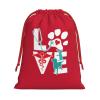 BUECDHYEI Veterinarian Love Cat and Dog Veterinary Christmas Gift Bags, Santa Wrapping Bags, Xmas Presents Bag With Drawstring, Holiday Party Favors Birthday & Christmas Gift (Large Medium Small) view 1