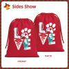 BUECDHYEI Veterinarian Love Cat and Dog Veterinary Christmas Gift Bags, Santa Wrapping Bags, Xmas Presents Bag With Drawstring, Holiday Party Favors Birthday & Christmas Gift (Large Medium Small) view 2