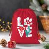 BUECDHYEI Veterinarian Love Cat and Dog Veterinary Christmas Gift Bags, Santa Wrapping Bags, Xmas Presents Bag With Drawstring, Holiday Party Favors Birthday & Christmas Gift (Large Medium Small) view 3