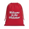 BUECDHYEI Welcome to The Shit Show Christmas Gift Bags, Santa Wrapping Bags, Xmas Presents Bag With Drawstring, Holiday Party Favors Birthday & Christmas Gift (Large Medium Small) view 1