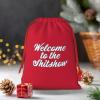 BUECDHYEI Welcome to The Shit Show Christmas Gift Bags, Santa Wrapping Bags, Xmas Presents Bag With Drawstring, Holiday Party Favors Birthday & Christmas Gift (Large Medium Small) view 3