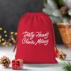 BUECDHYEI Dirty Hands Make Clean Money Christmas Gift Bags, Santa Wrapping Bags, Xmas Presents Bag With Drawstring, Holiday Party Favors Birthday & Christmas Gift (Large Medium Small) view 3