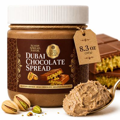 Dubai Chocolate Filling with Kataifi Pistachio Cream 8.3oz Luxurious Middle Eastern Chocolate Delight Rich, Creamy Texture, Premium Gourmet Gift
