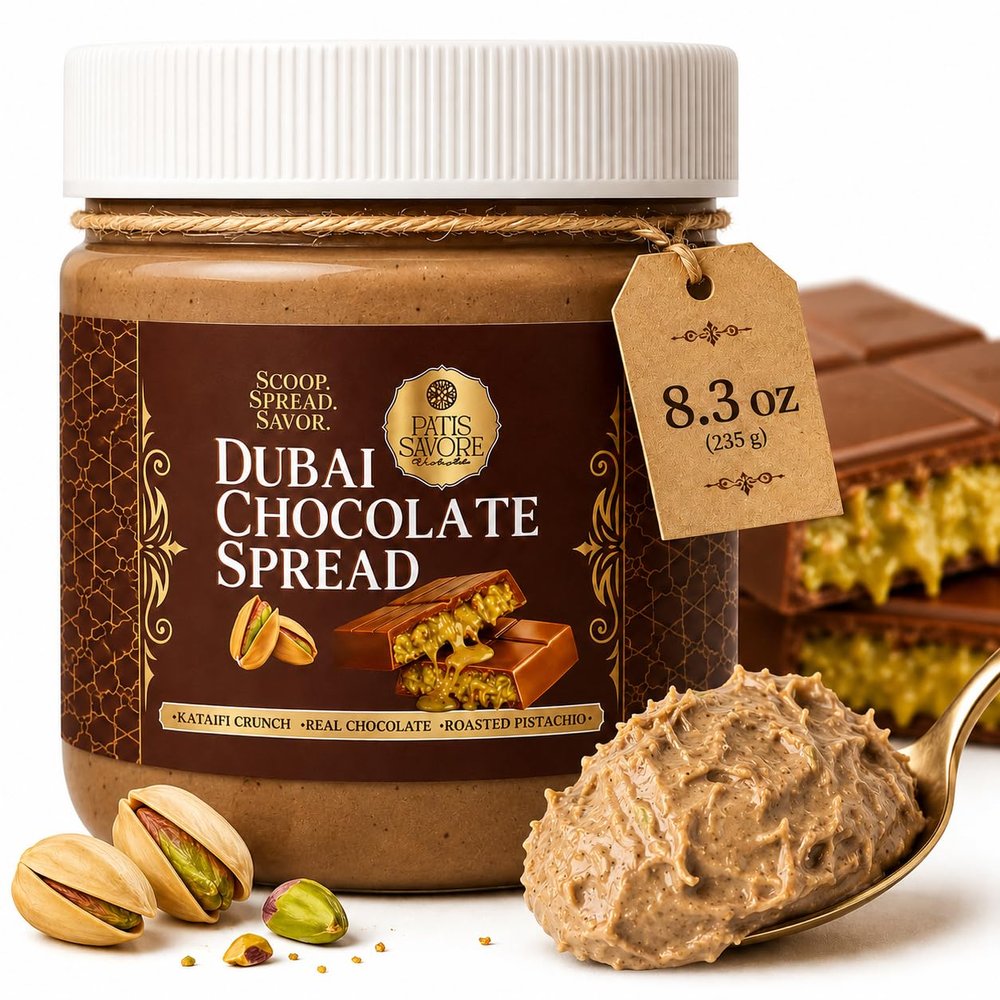 Dubai Chocolate Filling with Kataifi Pistachio Cream 8.3oz Luxurious Middle Eastern Chocolate Delight Rich, Creamy Texture, Premium Gourmet Gift