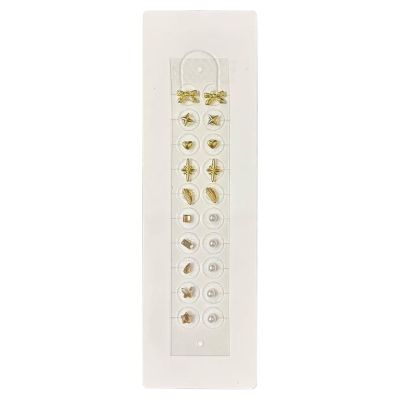 UYVEIS 20 Pcs Fashion Ear Seeds Acupuncture Kit no Drilling Required, Invisible Clear Sticker Calm Pops Ear Seeds Alleviate Insomnia(Gold A)